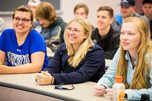 Students sitting in class